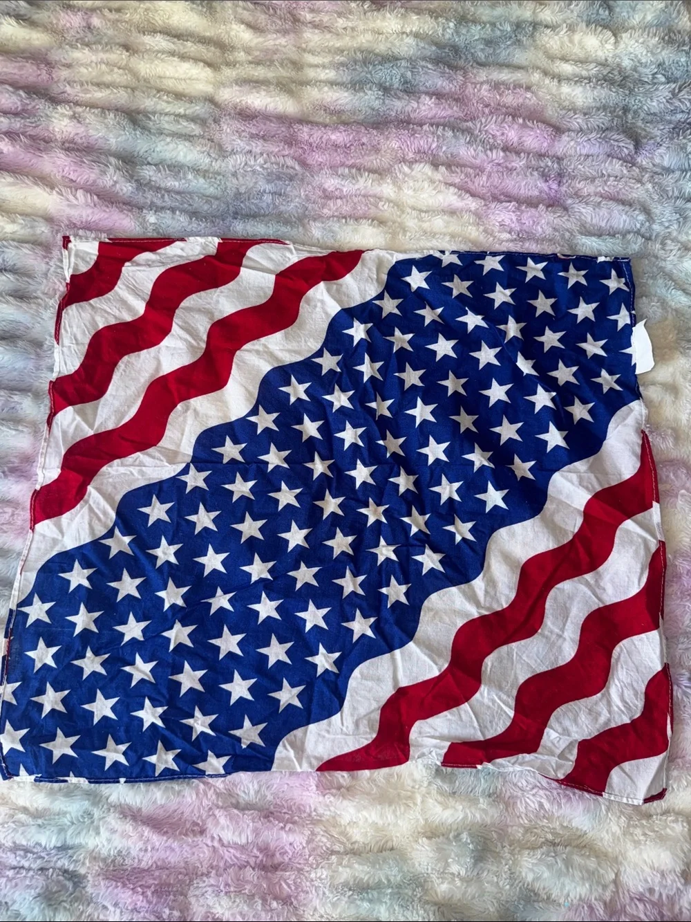 Urban Outfitters Red White and Blue Star Wave Scarf